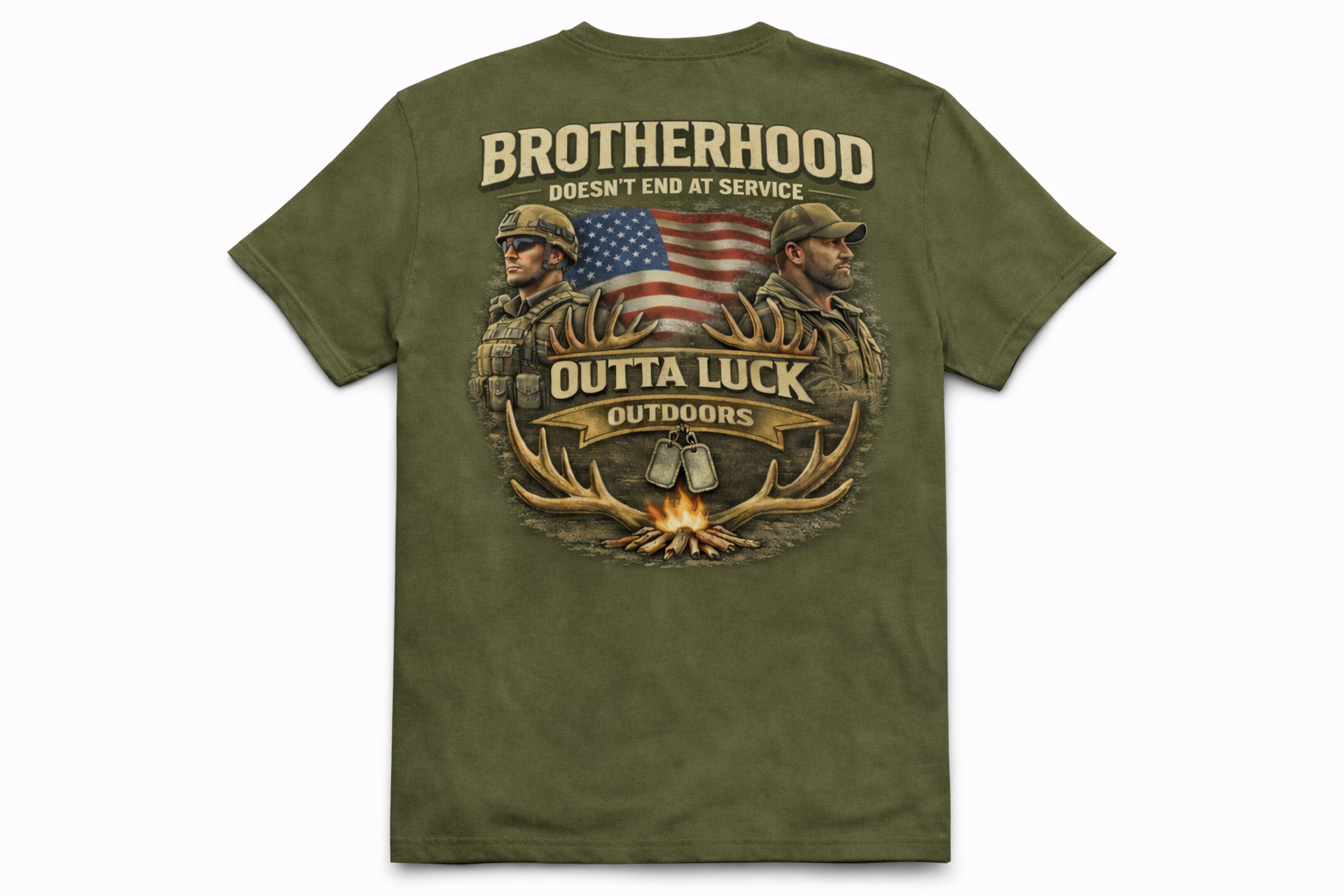 Brotherhood Doesn't End at Service T-Shirt